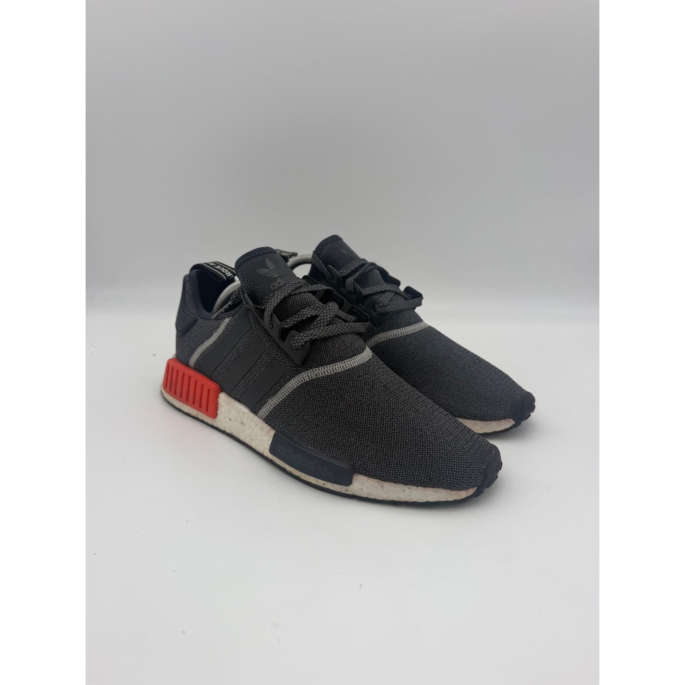 Adidas NMD R1 Charcoal Grey Solar Red Black Boost Sneakers Mens 11